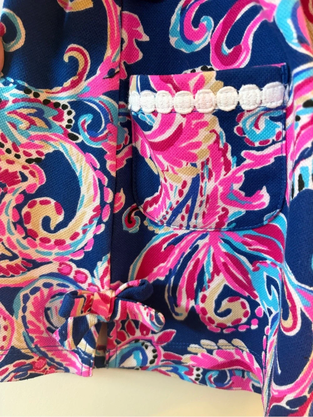 NWOT Lilly Pulitzer Girls’ Navy & Pink Floral Sleeveless Shift Dress